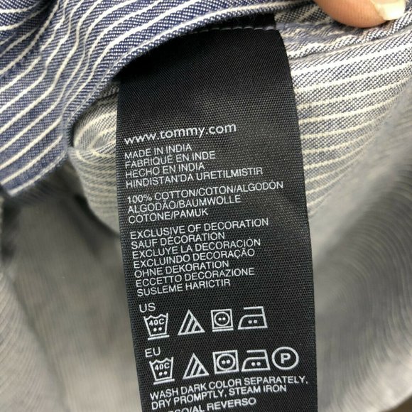 Tommy Hilfiger Collared Striped Shirt Size Medium - Picture 6 of 7